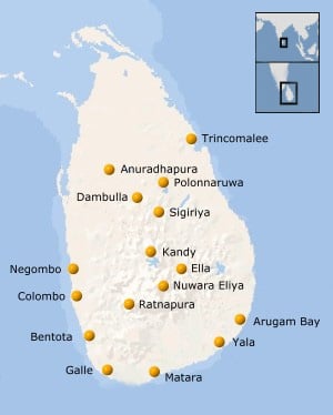 Carte de Sri Lanka