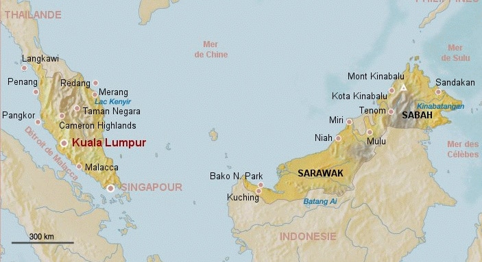 Carte de Malaisie